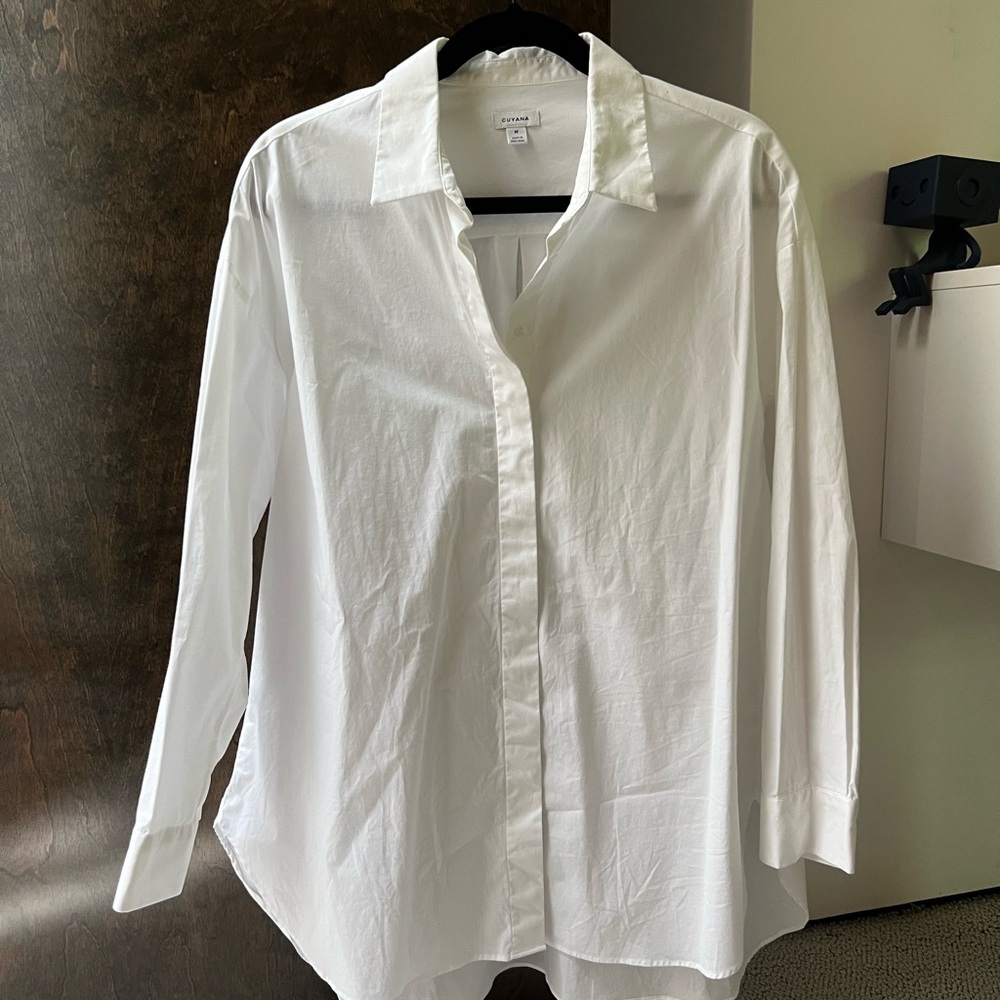 CUYANA Oversize Cotton Poplin Button Down